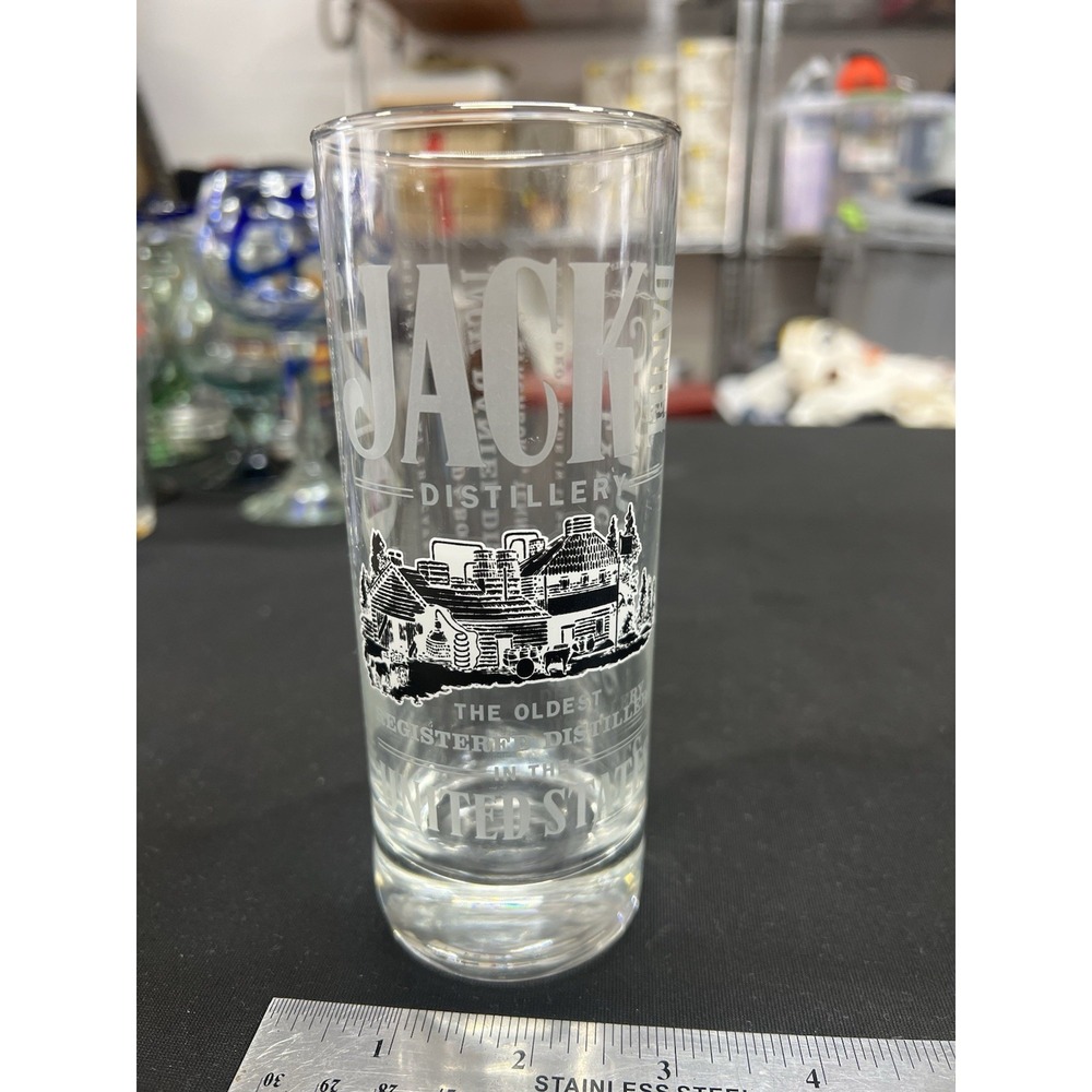 Tall Highball Jack Daniel‎ Distillery Tennessee Whiskey Glass Old NO 2 BRAND